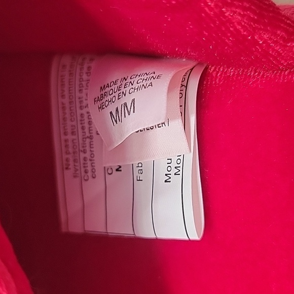 Victoria’s Secret Size M Red Slide On Slippers with Fuzzy Pom Pom, NWOT - Picture 4 of 6